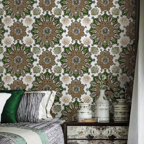 

wallpapers 10m bedroom wallpaper bohemian nordic ins style sofa tv background waterproof moisture-proof and wear-resistant