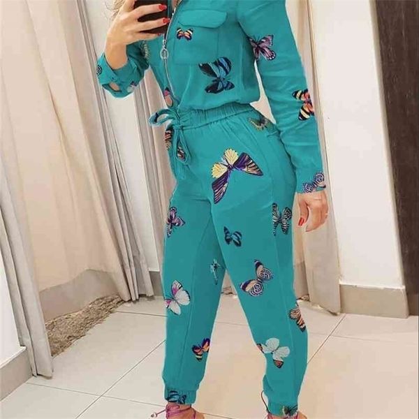 

women fashion elegant casual workwear party romper female long sleeve jumpsuit 210716, Black;white