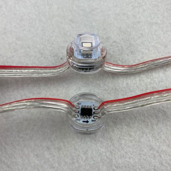 

12mm diameter dc5v ws2811 smd led pixel string;50pcs a string,clear wire;ip68;addressable rgb full color modules