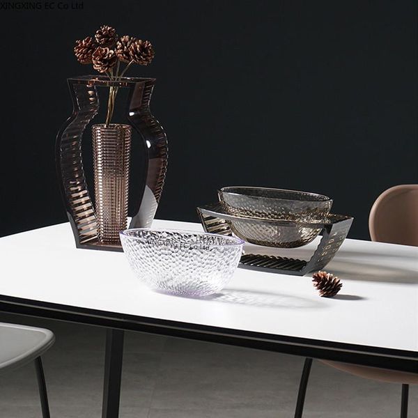 

dishes & plates nordic light luxury creative transparent plastic fruit tray decoration household living room dried storage