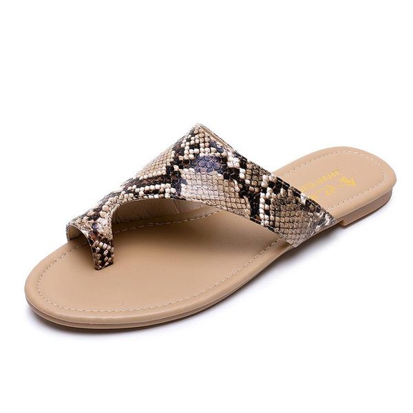 

shoes slippers soft luxury slides big size snakeskin rubber flip flops comfort designer flat hawaiian rome pu tpr concise fashio, Black