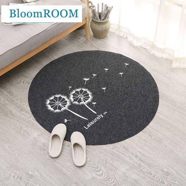 

bath mats round cartoon print mat chair cushion water absorption non-slip machine washable bedroom entrance door rug bathroom