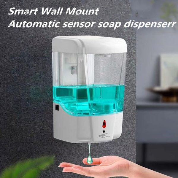 

700ml automatic liquid soap dispenser touchless sensor hand washing container plastic detergent shampoo dispensers