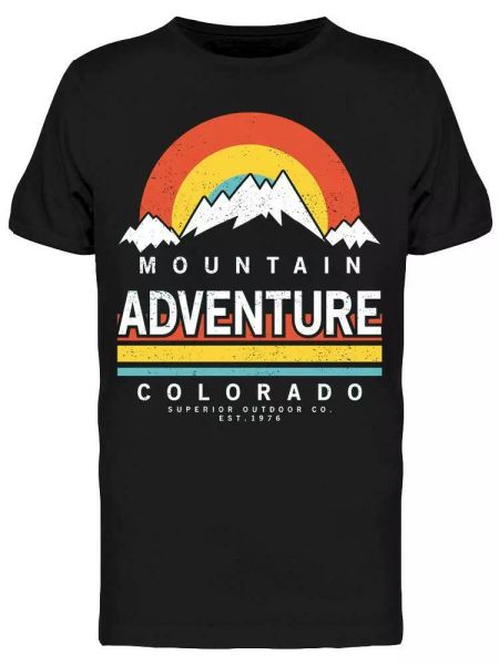 

mountain adventure colorado tee men's -image by shutterstock, White;black
