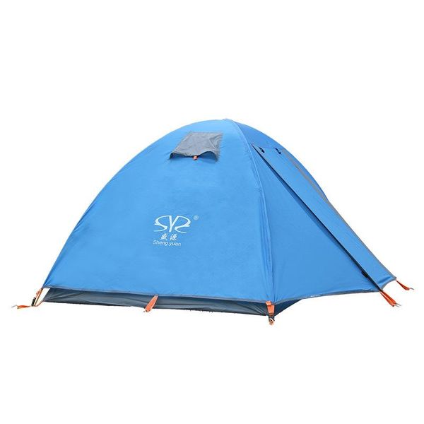 

person portable outdoor camping tent ultralight aluminum pole two-door professional windproof 111g tents and shelters