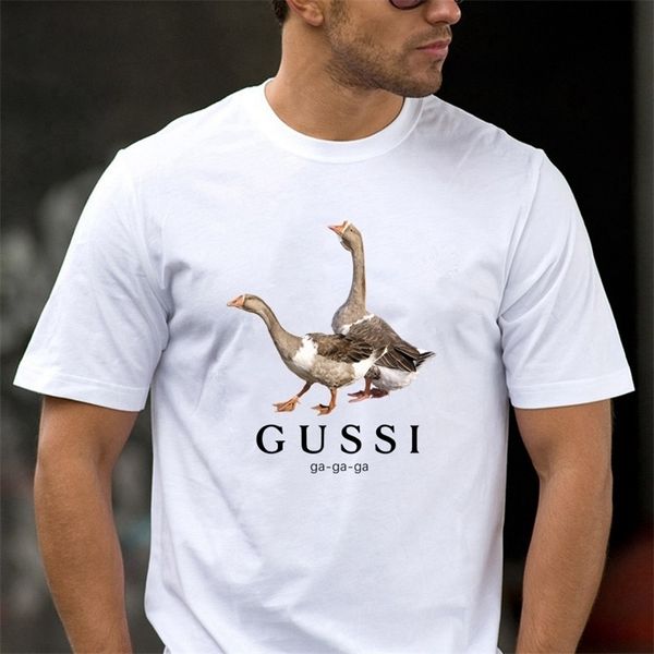 

triditya 50737# cool t shirt animal goose men's tshirt fashion o neck short sleeve custom-made 210409, White;black