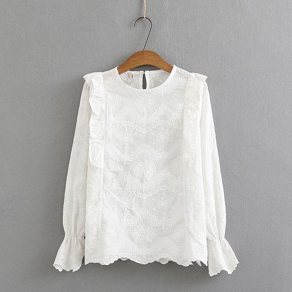 

women's blouses & shirts lamtrip gothic embroidery sweet white shirt lolita ruffles 66nl
