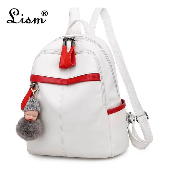 

outdoor bags brand lism women backpack luxury pu leather 2021 spring youth girl handbags designer