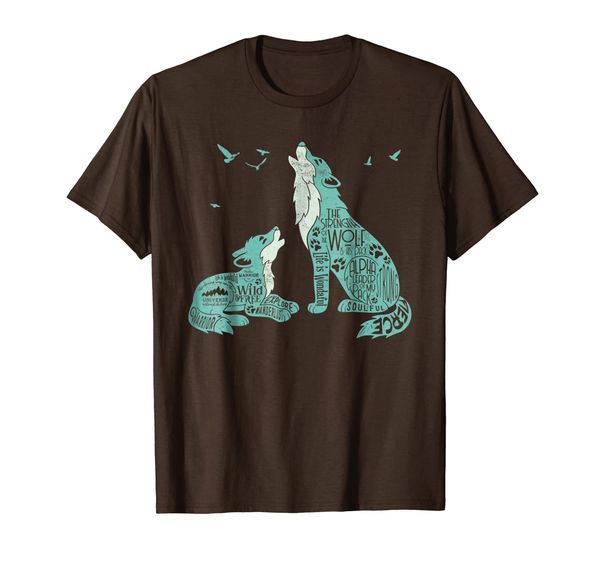 

papa wolf leader of the pack shirt, White;black