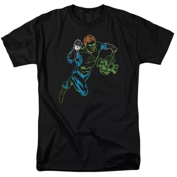 

green lantern - neon lantern t-shirt dc comics sizes s-3x new, White;black