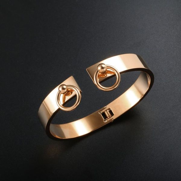 

bangle the latest fashion spring band wide metal texture stainless steel bracelet cuff customize name punk, Black