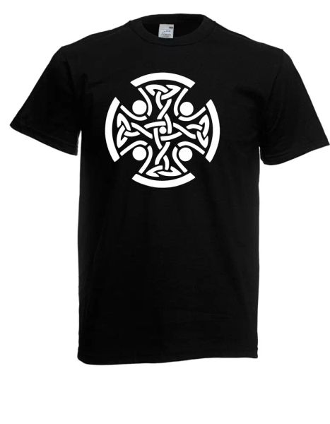 

mens t-shirt celtic knots celts celtic art cross size up to 5xl, White;black