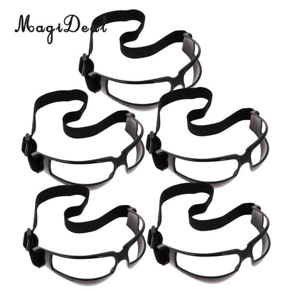 

magideal 5 pieces sports basketball dribble specs glasses training aid supplies black fitness equipments resistance bands