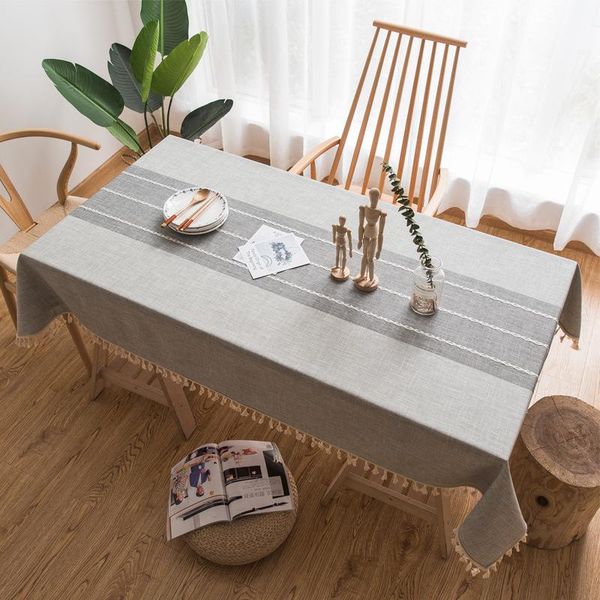 

table cloth water-proof linen country style plaid print multifunctional rectangle cover tablecloth home kitchen decor