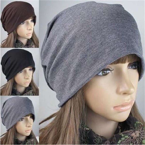 

ball caps double layer polyester cotton thin nightcap for men and women, Blue;gray