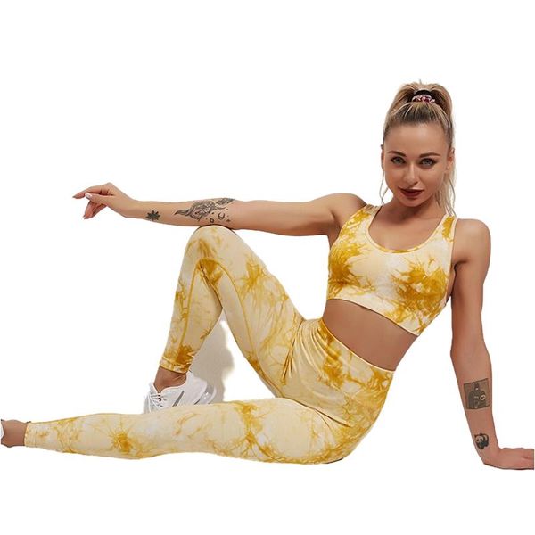 

yoga outfit workout sportswear gym clothing fitness clothes sports bra high waist leggings suit 2pc seamless women set