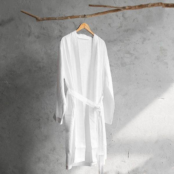 

towel 100% linen white bathrobe soft breathable bathroom
