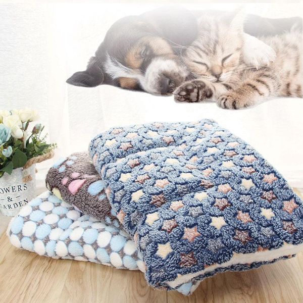 

cat beds & furniture pet blanket soft flannel bed mat for puppy dog sofa cushion home rug keep warm sleeping cover supplies