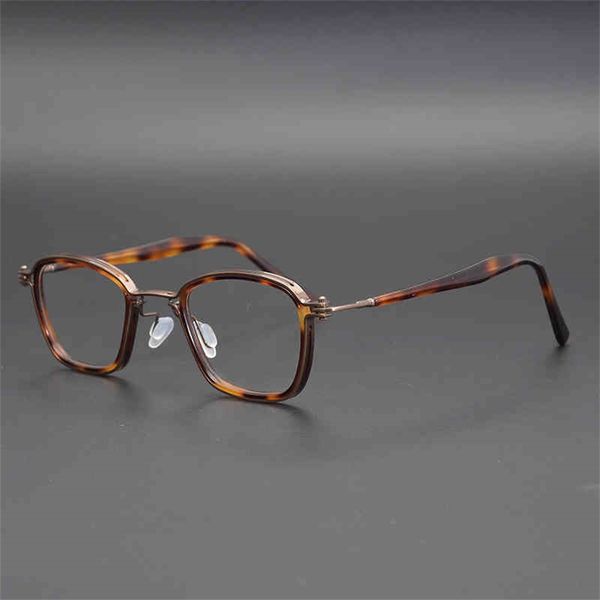 

70% off clearance online classic brown red small square hand-made glasses frame men's and women's height several large face glasse, White;black