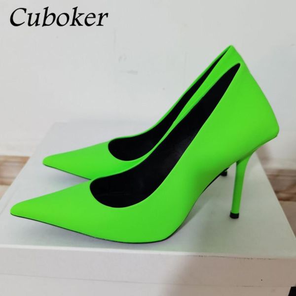 

dress shoes pointed toe women high heel pumps silk green stiletto ladies brand runway party ins designer for, Black