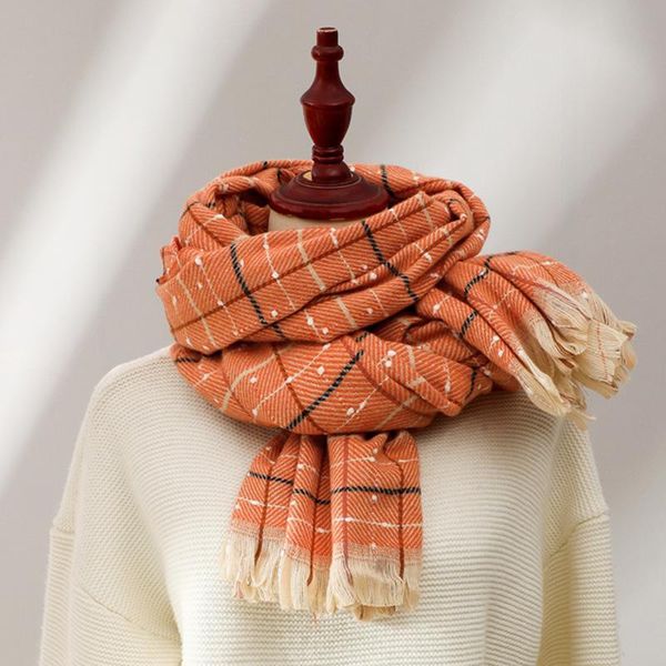 

scarves 2021 winter cashmere scarf lady warm pashmina blanket plaid women shawl female foulard fashion bandana ponchos hijab, Blue;gray