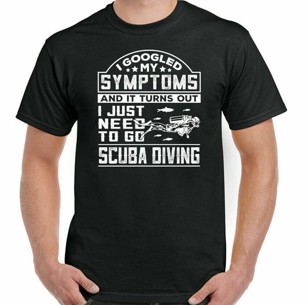 

diving mens t-shirt funny deep sea diver fins regulator symptoms, White;black