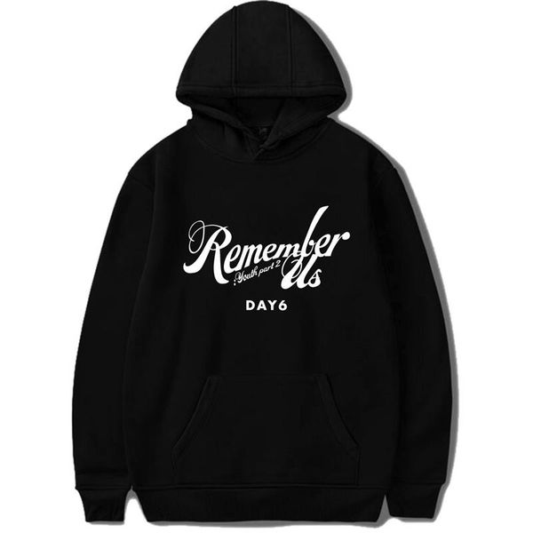 

women's hoodies & sweatshirts korean fashion kpop day6 remember us youth part2 k- clothes women long sleeve streetwear hooded pullo, Black