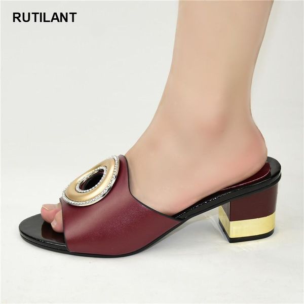 

dress shoes arrival italian style slingbacks african women slippers high heels autumn slipper for wedding ladies sexy, Black