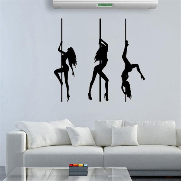 

wall stickers pole dancing wallpaper sport decal waterproof revocable for living room bedroom mural dw5059