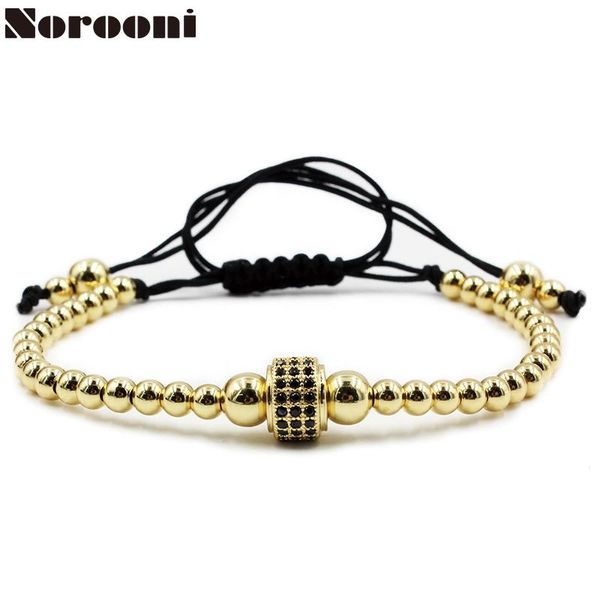 

charm bracelets bracelers micro inlay zircon round ser men macrame bangle braiding brand 4mm titanium steel beads, Golden;silver