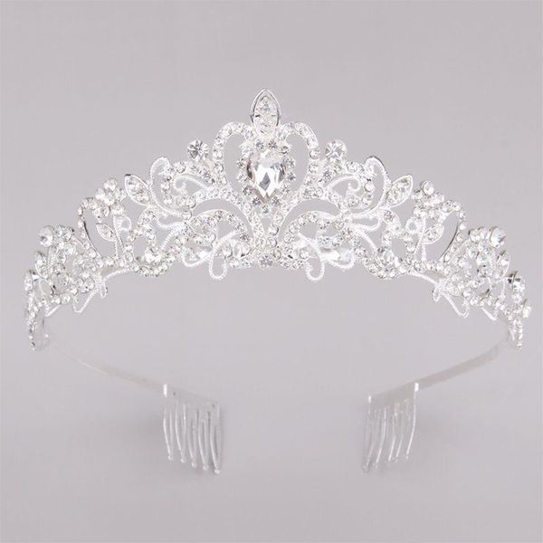 

hair clips & barrettes 2021 wedding crown crystal rhinestones princess with comb exquisite headband for women, Golden;silver