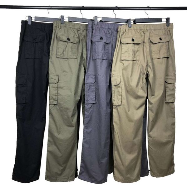 

21ss designer men's designers trousers badge patches letters men women zipper track pant cotton casual cargo streetwear bib, Black