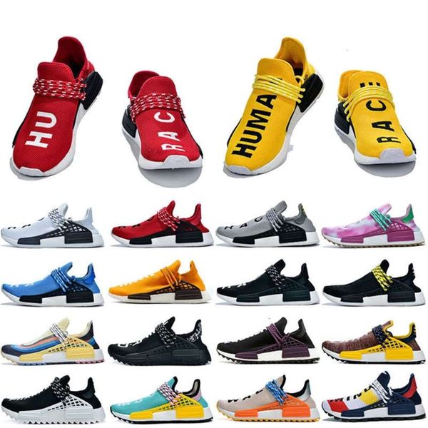 

discount nmd pharrell williams race women mens running shoes red yellow equality nerd black human races trainers sports sneakers yuduojiaju