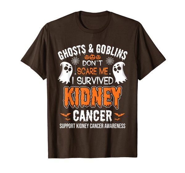 

don't scare me i survived kidney cancer t-shirt t-shirt, White;black