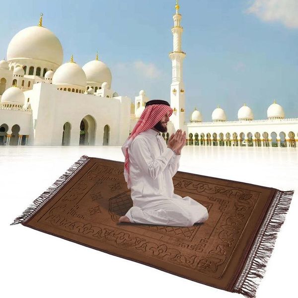 

carpets muslim prayer 3d embossed blanket portable worship mosque kneeling
