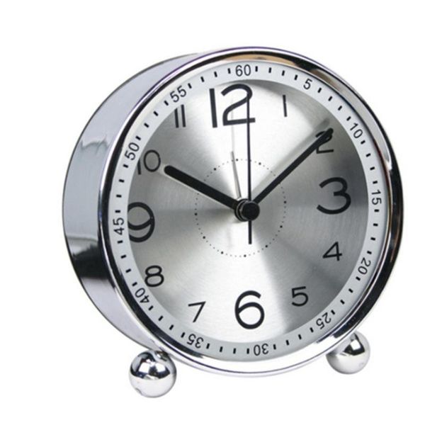 

other clocks & accessories silent alarm clock deskwatch not ticking simple style metal dial