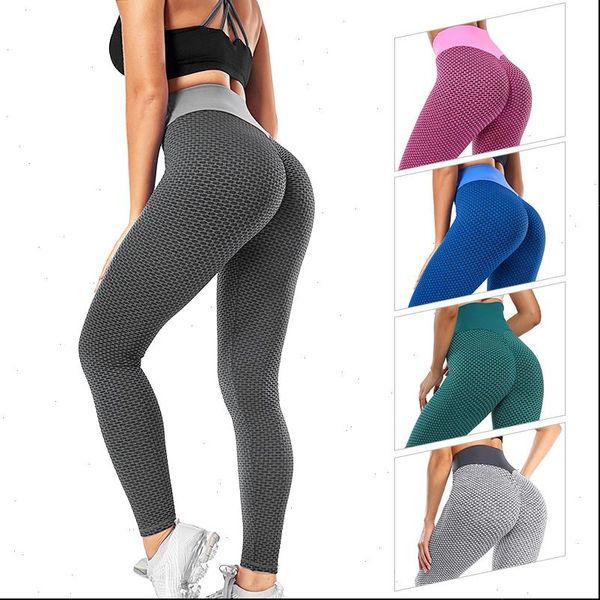 

high waist through thick womens leggings fitness butt lift seamless legins workout gym scrunch booty push up pants s, Black