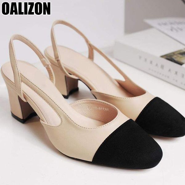 

korean style graceful fashion summer girl women female shoes mid chunky heel party lady mujer de zapato casual sandals r88, Black