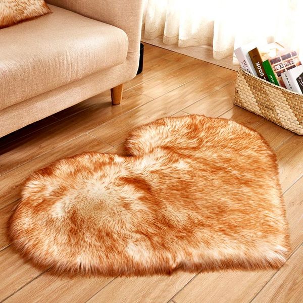 

carpets love heart solid carpet faux fur imitation wool rug floor area rugs artificial sheepskin shaggy for living room bedroom
