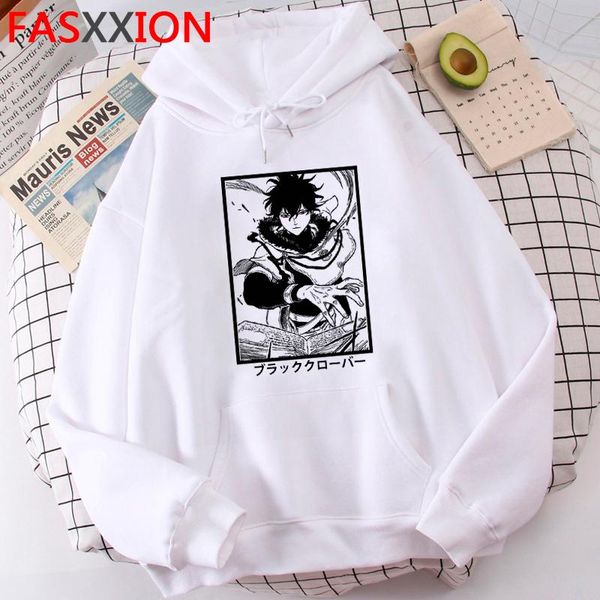 

black clover hoodies male korea harajuku hip hop men clothing men's & sweatshirts