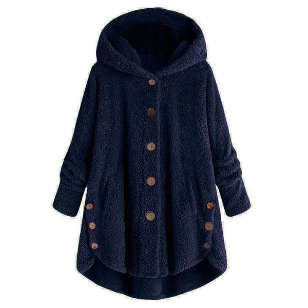 

women's hoodies & sweatshirts 2021 selleautumn winter warm casual fleece hooded coat female loose fit soft furry jacket hoody plus size, Black