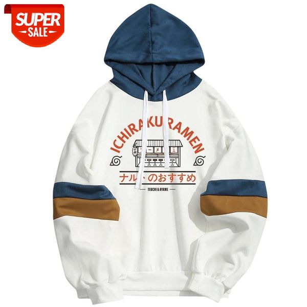 

2021 spring summer fashion ichiraku ramen hoodies men/women sweatshirt harajuku japanese anime streetwear pullover loose clothes #fs0j, Black