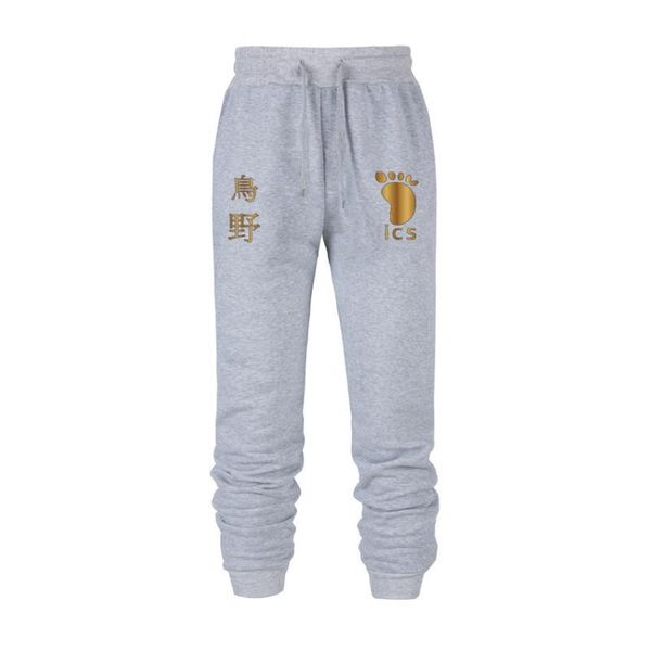 

men's pants mens joggers casual fitness men haikyuu anime sportswear tracksuit bottoms sweatpants trousers gyms jogger track, Black
