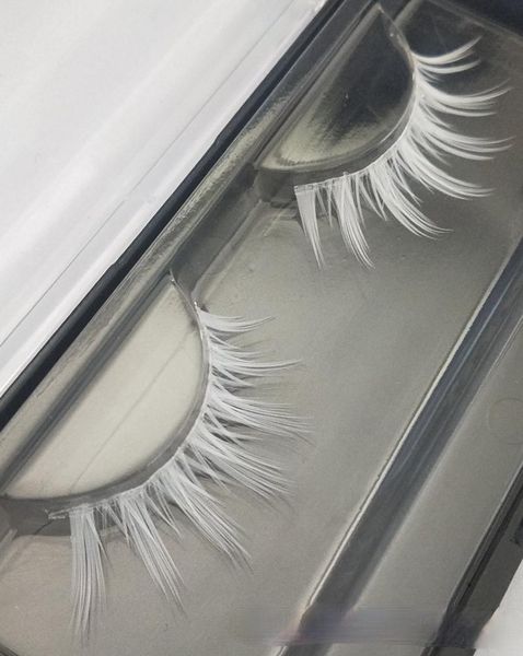 

false eyelashes transparent stem white naturally cross makeup natural long extension strip beauty tools