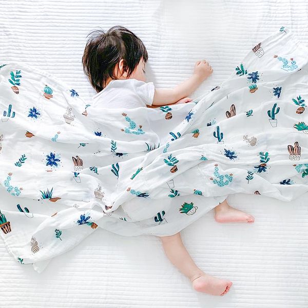 

blankets & swaddling baby gauze blanket summer thin section born bamboo cotton wrapper supplies wrap towel