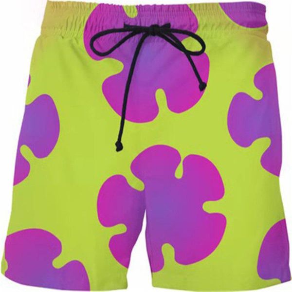 

men's shorts 2021 beach pants big star with 3d digital printing trend animation peripheral, White;black