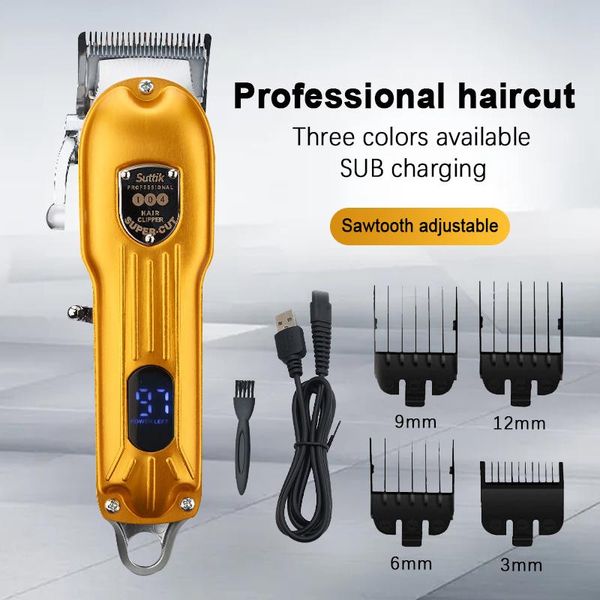 

hair clippers professional electric clipper cordless rechargeable high power lcd barber for home men's haircut beard trimming