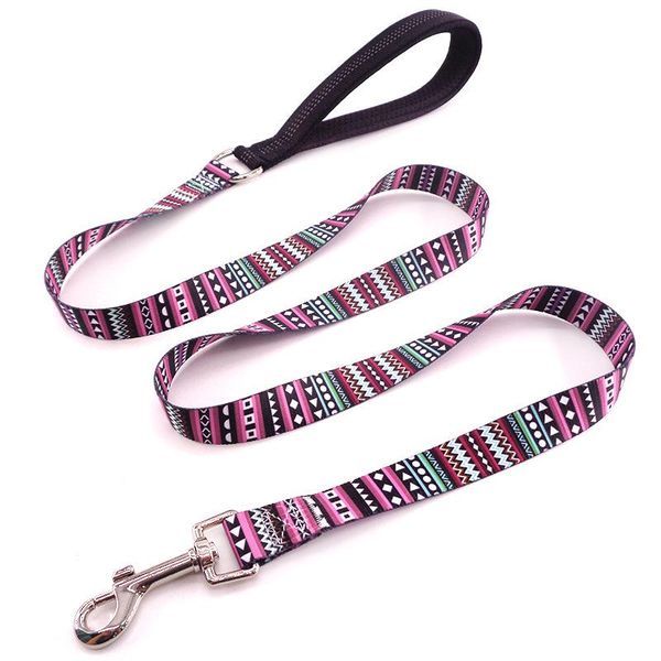 

dog collars & leashes bohemian print nylon leash cat traction rope pet accessories for medium large dogs walking supplies