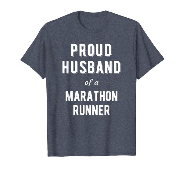 

proud husband of a marathon runner t shirt, White;black