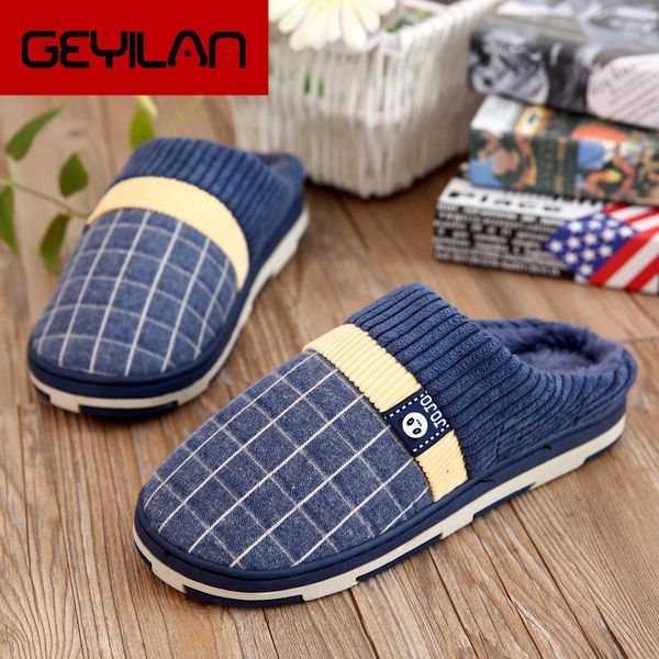 

slippers men home shoes indoor high quality, Black